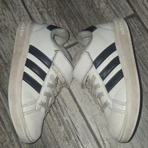 adidas White and Black Low-Top Sneakers